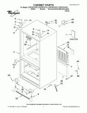 Part Location Diagram of W10337646 Whirlpool Hinge Cover - Left Side - Bisque