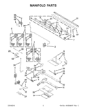 MANIFOLD PARTS Diagram and Parts List for KGRS505XWH04  KitchenAid Range