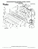 WASHER/DRYER CONTROL PANEL PARTS Diagram and Parts List for YWET3300XQ0  Whirlpool Washer Dryer Combo