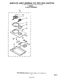 RCK889(261976) Diagram and Parts List for RC8300XKH  Whirlpool Cooktop