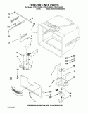FREEZER LINER PARTS Diagram and Parts List for GI7FVCXWA03  Whirlpool Refrigerator