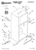 CABINET PARTS Diagram and Parts List for 5XKVN600K01  Whirlpool Refrigerator
