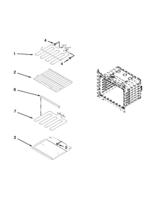 Internal Oven Parts Diagram and Parts List for WOD51EC0AB03  Whirlpool Wall Oven