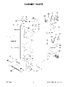 Cabinet Parts Diagram and Parts List for KRFC302EBS05  KitchenAid Refrigerator
