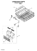 LOWER RACK PARTS, OPTIONAL PARTS (NOT INCLUDED) Diagram and Parts List for DU1055XTSD2  Whirlpool Dishwasher