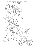 MOTOR AND ICE CONTAINER Diagram and Parts List for 4YED27PQFN01  Whirlpool Refrigerator