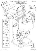 TOP AND CONSOLE, LIT/OPTIONAL Diagram and Parts List for LGQ8857HZ1  Whirlpool Dryer
