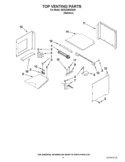 TOP VENTING PARTS Diagram and Parts List for KEHU309SSS05  KitchenAid Microwave Oven Combo