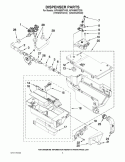 DISPENSER PARTS Diagram and Parts List for WFW9500TC00  Whirlpool Washer
