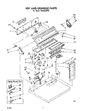 TOP AND CONSOLE, LIT/OPTIONAL Diagram and Parts List for LE9800XPN1  Whirlpool Dryer