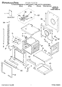 OVEN, LITERATURE Diagram and Parts List for KEBS107DBS10  KitchenAid Wall Oven