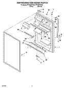 REFRIGERATOR DOOR PARTS Diagram and Parts List for RT18DKXKQ06  Roper Refrigerator