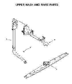 Upper wash and rinse parts Diagram and Parts List for WDP370PAHW1  Whirlpool Dishwasher
