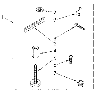 Miscellaneous Diagram and Parts List for LA5580XSN2  Whirlpool Washer