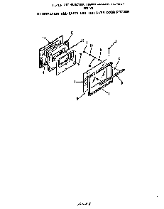 Oven Door Diagram and Parts List for F5817*0  Roper Range