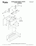 DOOR AND PANEL PARTS Diagram and Parts List for 7GU3800XTVY6  Whirlpool Dishwasher