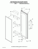 REFRIGERATOR DOOR PARTS Diagram and Parts List for GSF26C5EXB00  Whirlpool Refrigerator