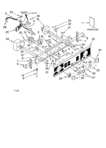 Washer/dryer Control Panel Parts Diagram and Parts List for 11088732795  Kenmore Washer Dryer Combo