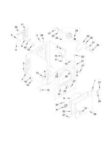 Cabinet Parts Diagram and Parts List for 1CWED4800DQ0  Whirlpool Dryer