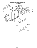 FRAME AND CONSOLE Diagram and Parts List for DU8700XX0  Whirlpool Dishwasher