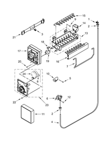 Ice Maker Diagram and Parts List for 10672154111  Kenmore Refrigerator