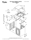 TOP AND CABINET PARTS Diagram and Parts List for 7MWTW1502AW0  Whirlpool Washer