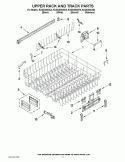 UPPER RACK AND TRACK PARTS Diagram and Parts List for KUDS30IXBT4  KitchenAid Dishwasher