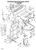 CONTROLS AND REAR PANEL PARTS Diagram and Parts List for SAWS900MQ0  Whirlpool Washer