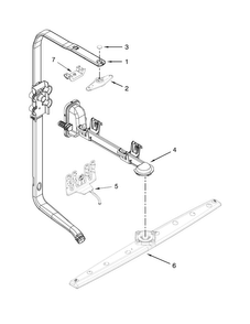 Upper Wash And Rinse Parts Diagram and Parts List for WDT910SAYH3  Whirlpool Dishwasher