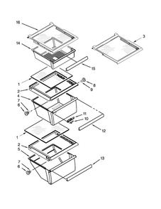 Refrigerator Shelf Parts Diagram and Parts List for 10651129210  Kenmore Refrigerator