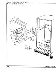 03 - Fresh Food Compartment Diagram and Parts List for CNT21W7A  Whirlpool Refrigerator