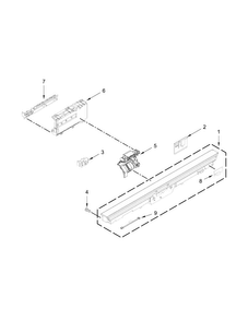 Control Panel And Latch Parts Diagram and Parts List for KDTE334DSS0  KitchenAid Dishwasher