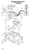 MACHINE BASE Diagram and Parts List for LSQ8000LQ0  Whirlpool Washer
