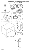 OPTIONAL  PARTS (NOT INCLUDED) Diagram and Parts List for YACQ108MR0  Whirlpool Air Conditioner