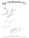 DOOR AND PANEL PARTS Diagram and Parts List for WDF510PAYT6  Whirlpool Dishwasher