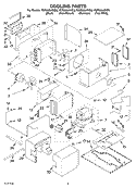 COOLING PARTS Diagram and Parts List for YGR556LRKC0  Whirlpool Range