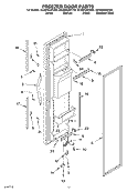 FREEZER DOOR PARTS Diagram and Parts List for GC5SHGXKB00  Whirlpool Refrigerator