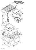 SHELF PARTS, OPTIONAL PARTS Diagram and Parts List for ET8LFKXKQ07  Whirlpool Refrigerator