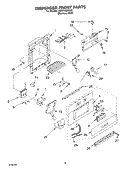 DISPENSER AND FRONT PARTS Diagram and Parts List for KSSP48QMS00  KitchenAid Refrigerator
