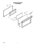OVEN DOOR, LIT/OPTIONAL Diagram and Parts List for FGP335VW2  Roper Range