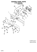 CONTROL PANEL PARTS Diagram and Parts List for KDRP767RSS01  KitchenAid Range