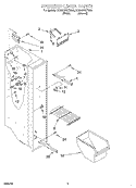 FREEZER LINER Diagram and Parts List for ED22GWXFW03  Whirlpool Refrigerator