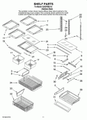 SHELF PARTS Diagram and Parts List for G25EFSB2313  Whirlpool Refrigerator
