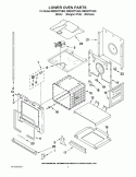 LOWER OVEN PARTS Diagram and Parts List for RBD307PVB03  Whirlpool Wall Oven