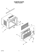 CABINET PARTS Diagram and Parts List for MACM122XP0  Whirlpool Air Conditioner