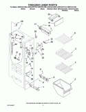 FREEZER LINER PARTS Diagram and Parts List for ED5FHAXVA04  Whirlpool Refrigerator