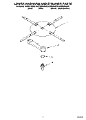 LOWER WASHARM AND STRAINER PARTS Diagram and Parts List for KUDP01DLBL6  KitchenAid Dishwasher