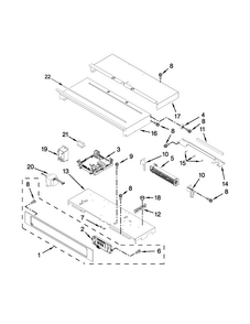 Control Panel Parts Diagram and Parts List for KEBK206BBL01  KitchenAid Wall Oven