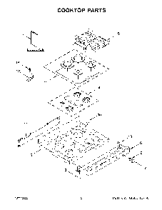 Cooktop Parts Diagram and Parts List for KFGG504KPS3  KitchenAid Range