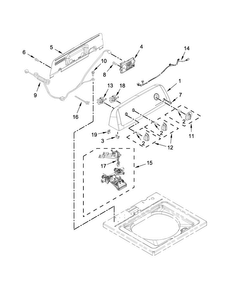 Part Location Diagram of W10726817 Whirlpool Push button, start